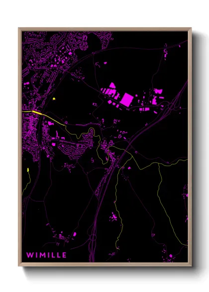 Une affiche de carte sur Wimille