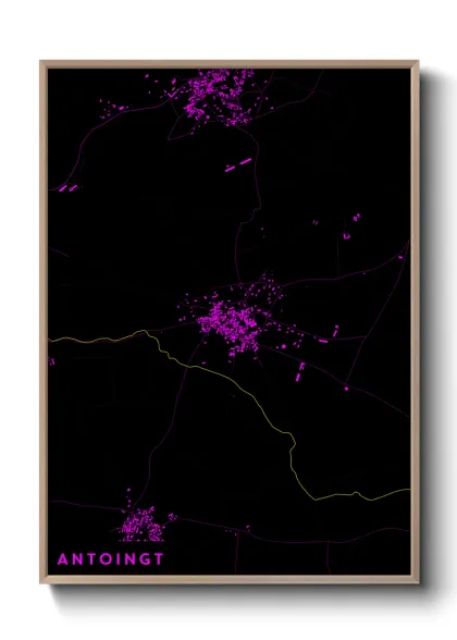 Une affiche de carte sur Antoingt