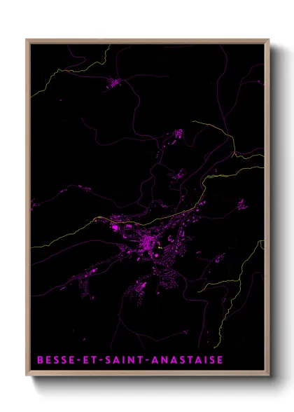 Une affiche de carte sur Besse-et-Saint-Anastaise