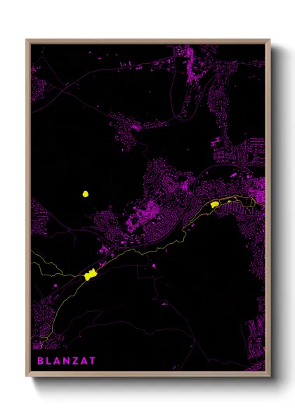 Une affiche de carte sur Blanzat