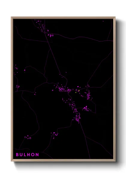 Une affiche de carte sur Bulhon