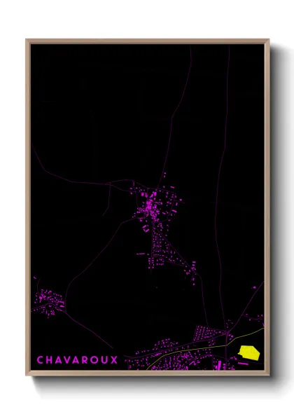 Une affiche de carte sur Chavaroux