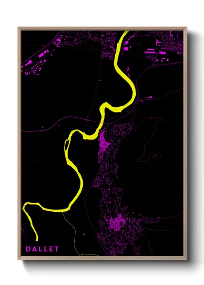 Une affiche de carte sur Dallet