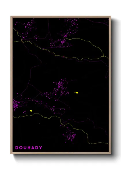 Une affiche de carte sur Douhady