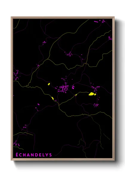 Une affiche de carte sur Échandelys