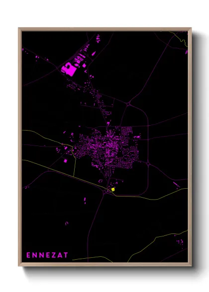 Une affiche de carte sur Ennezat