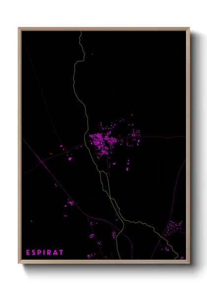 Une affiche de carte sur Espirat