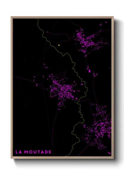 Une affiche de carte sur La Moutade