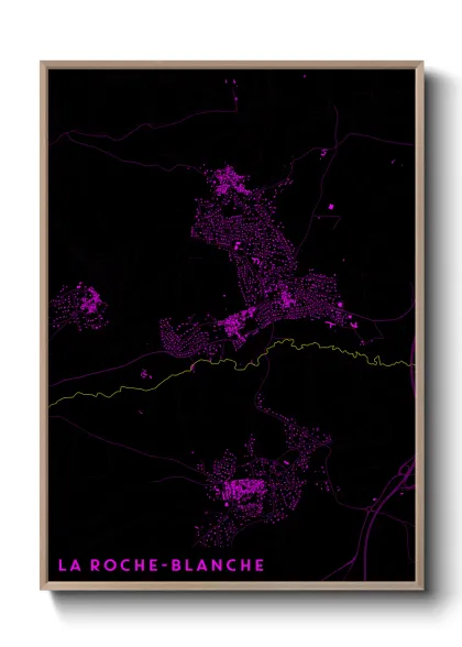 Une affiche de carte sur La Roche-Blanche