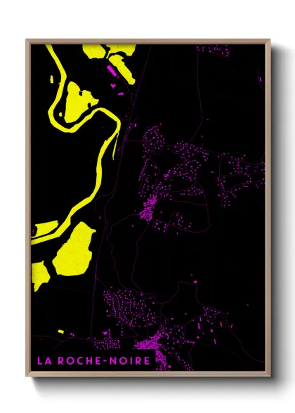 Une affiche de carte sur La Roche-Noire