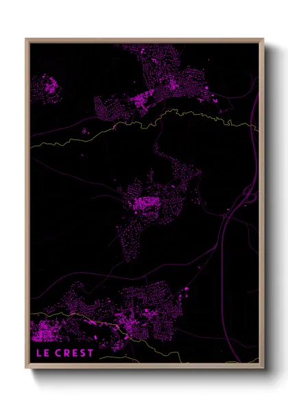 Une affiche de carte sur Le Crest