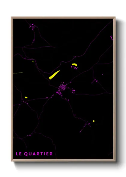 Une affiche de carte sur Le Quartier