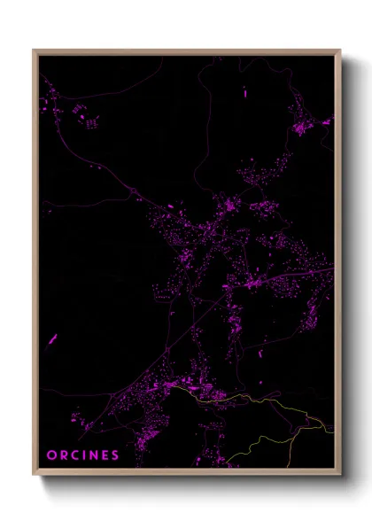 Une affiche de carte sur Orcines