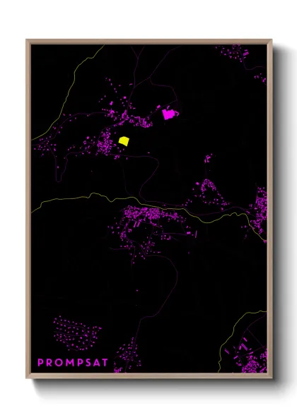 Une affiche de carte sur Prompsat
