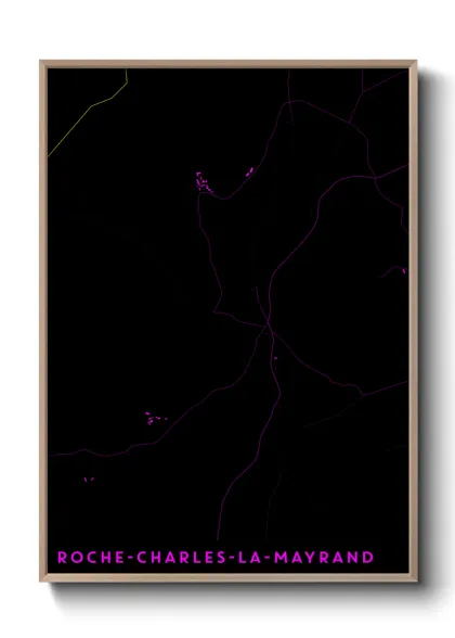 Une affiche de carte sur Roche-Charles-la-Mayrand