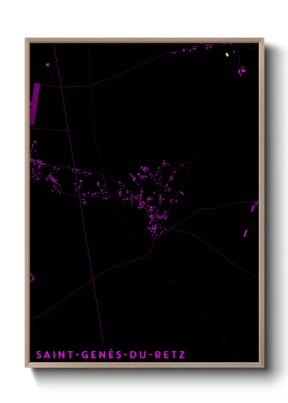 Une affiche de carte sur Saint-Genès-du-Retz