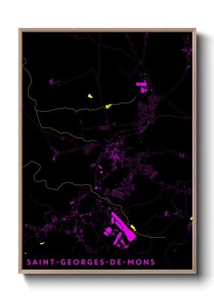 Une affiche de carte sur Saint-Georges-de-Mons