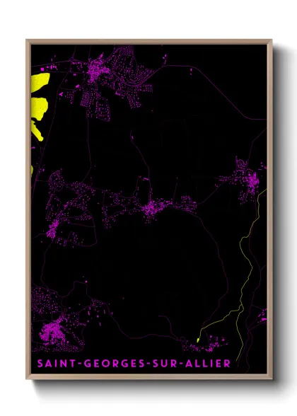 Une affiche de carte sur Saint-Georges-sur-Allier