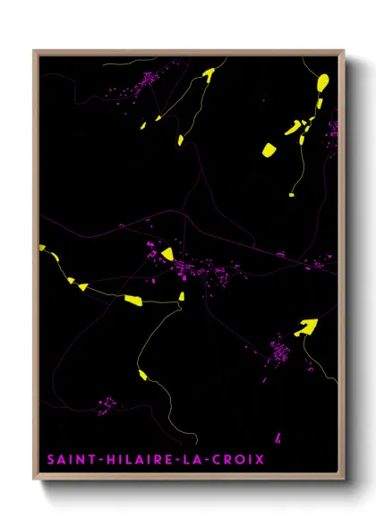 Une affiche de carte sur Saint-Hilaire-la-Croix