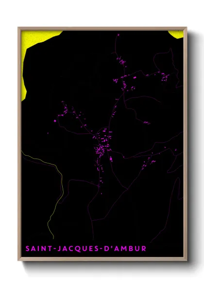 Une affiche de carte sur Saint-Jacques-d'Ambur
