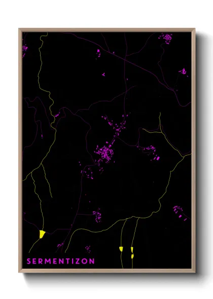 Une affiche de carte sur Sermentizon