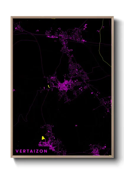 Une affiche de carte sur Vertaizon