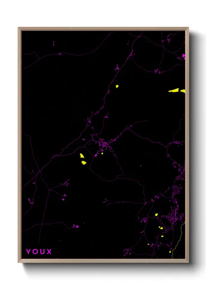 Une affiche de carte sur Youx