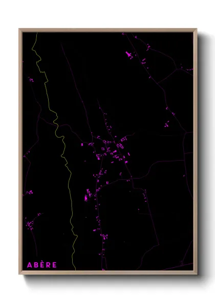 Une affiche de carte sur Abère