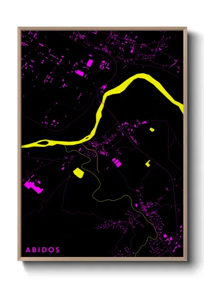 Une affiche de carte sur Abidos