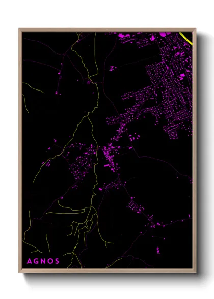 Une affiche de carte sur Agnos