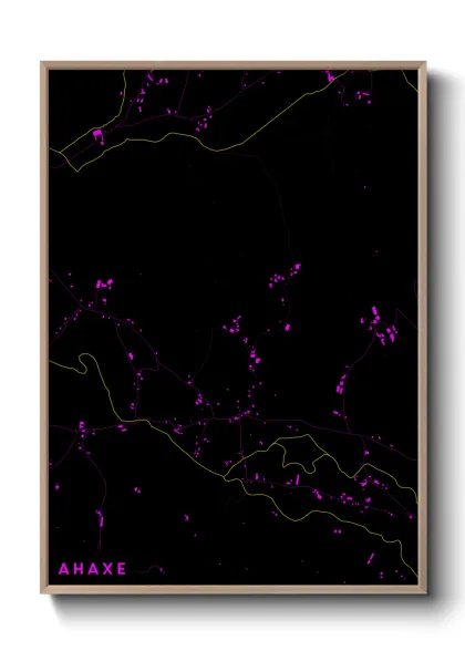 Une affiche de carte sur Ahaxe
