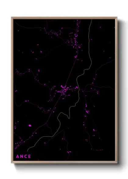 Une affiche de carte sur Ance