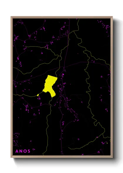 Une affiche de carte sur Anos