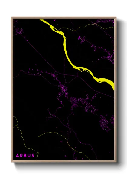 Une affiche de carte sur Arbus