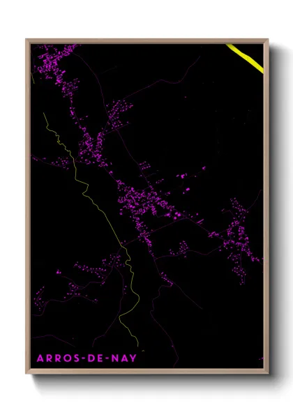 Une affiche de carte sur Arros-de-Nay
