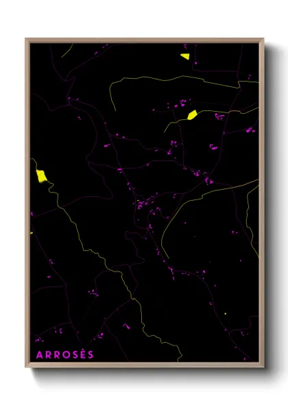 Une affiche de carte sur Arrosès