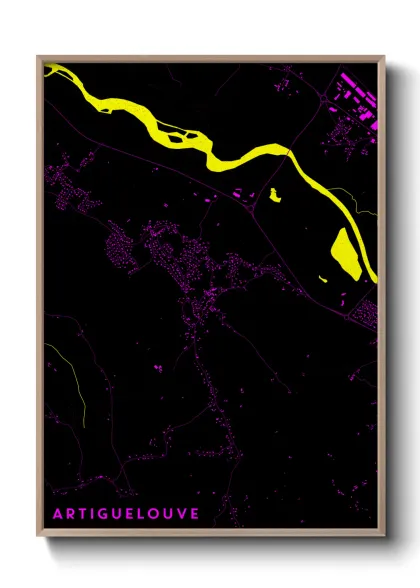 Une affiche de carte sur Artiguelouve