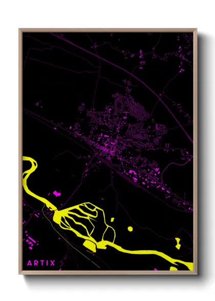 Une affiche de carte sur Artix