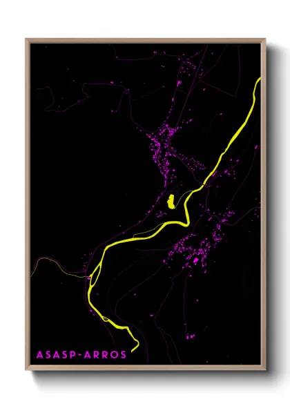Une affiche de carte sur Asasp-Arros