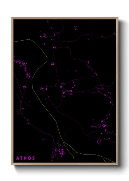 Une affiche de carte sur Athos