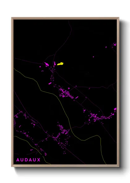 Une affiche de carte sur Audaux