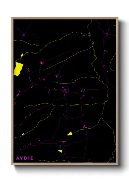 Une affiche de carte sur Aydie