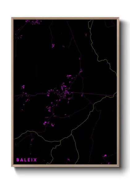 Une affiche de carte sur Baleix