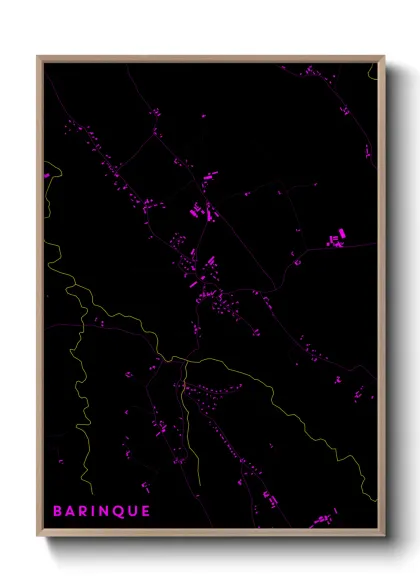 Une affiche de carte sur Barinque