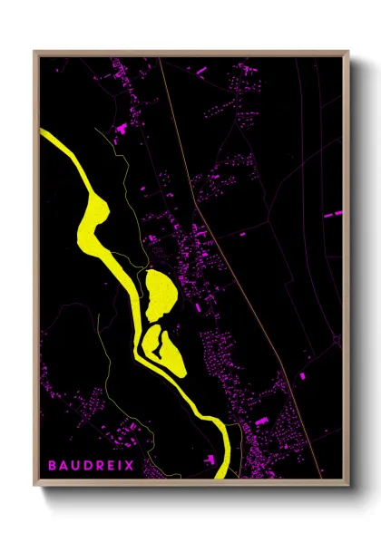 Une affiche de carte sur Baudreix
