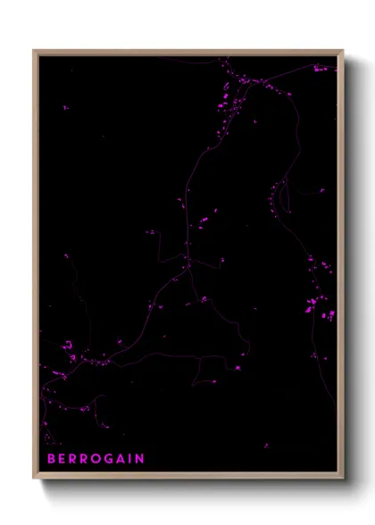 Une affiche de carte sur Berrogain