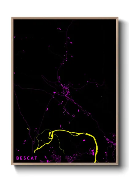 Une affiche de carte sur Bescat