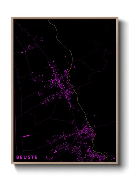 Une affiche de carte sur Beuste
