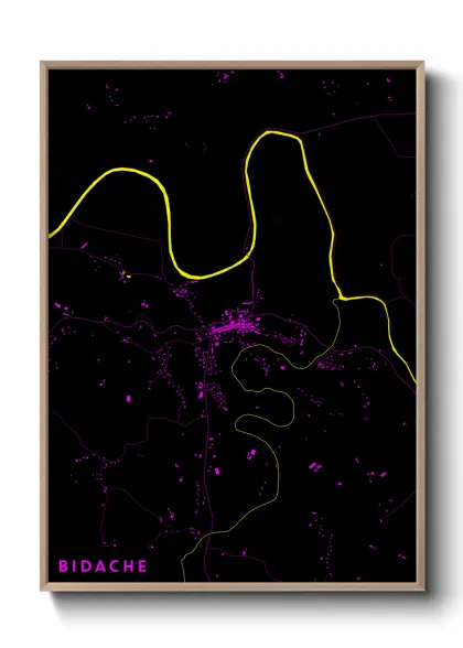 Une affiche de carte sur Bidache