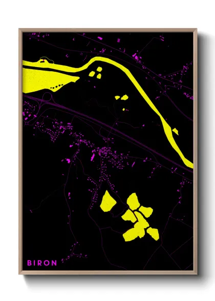 Une affiche de carte sur Biron